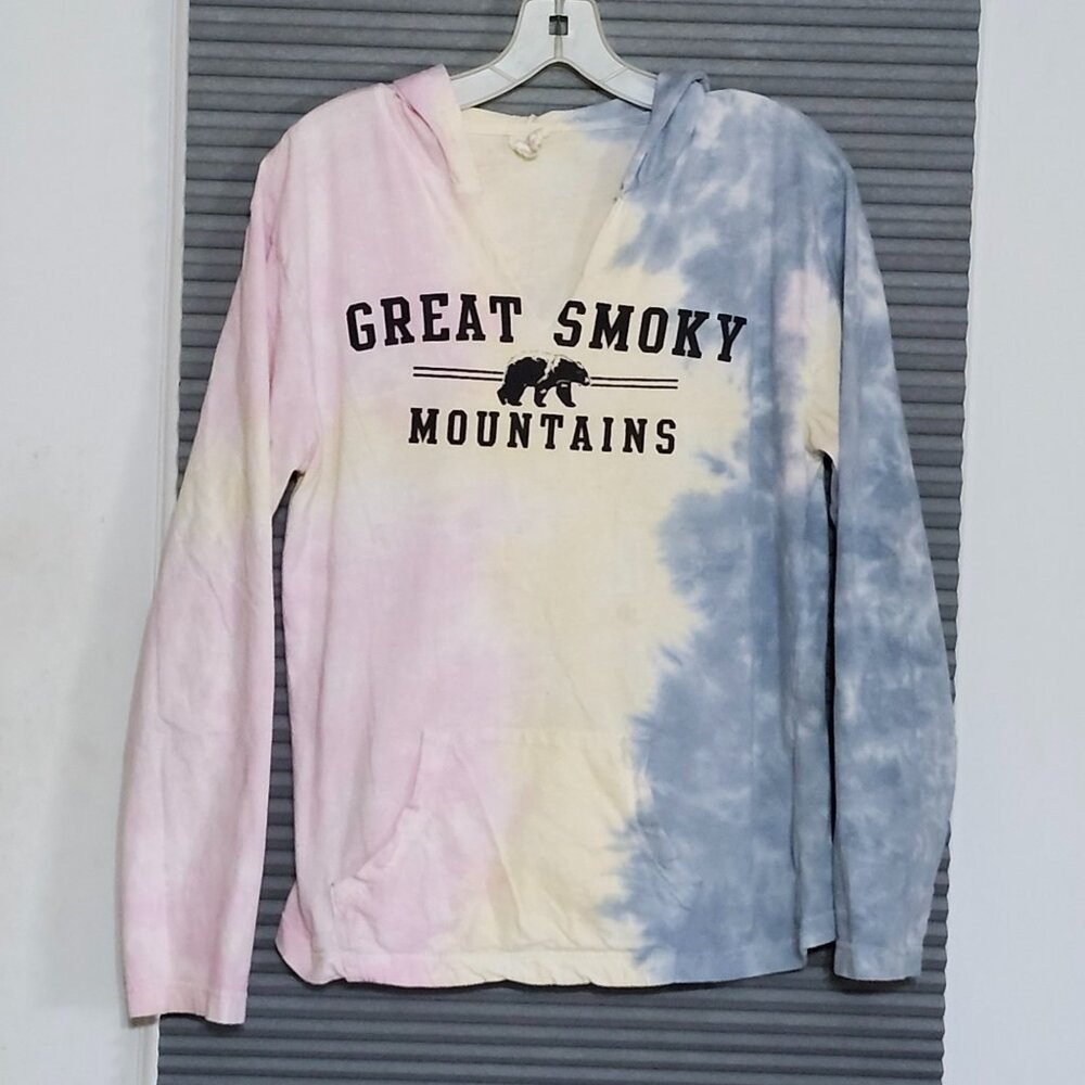 Exist womans tye dye light weight T-shirt hoodie  size L